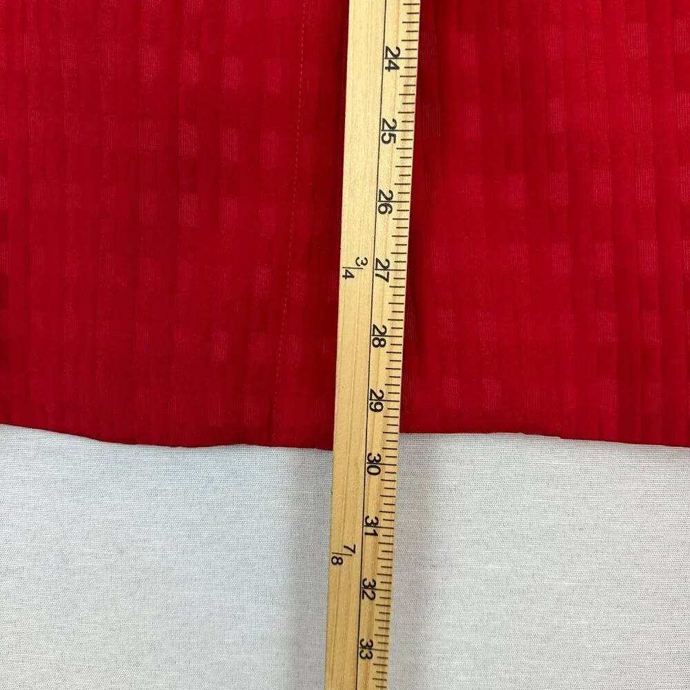 SIMONTON SAYS WOMEN'S RED SQUARED DESIGNED JACKET BLAZER HIDDEN BUTTON SIZE S - Picture 6 of 11